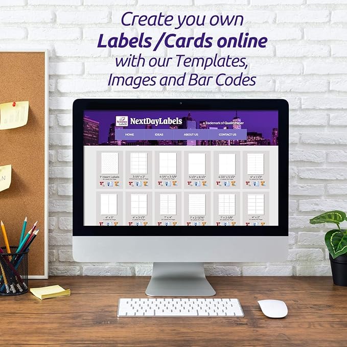 NextDayLabels – 4" x 3-1/3" Rectangular Sticker Labels for Printer - White Laser/Inkjet Printer Labels Return Address Labels Shipping Label Stickers (25 Sheets, 6 Per Sheet, 150 Labels)