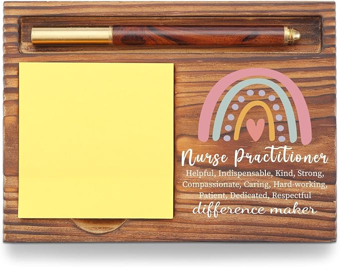 Nurse Practitioner Appreciation Gift NP Sticky Note Holder, Thank You Gift Nurse Practitioner Week,NP Graduation Self-Stick Note Pad Holders TZP47