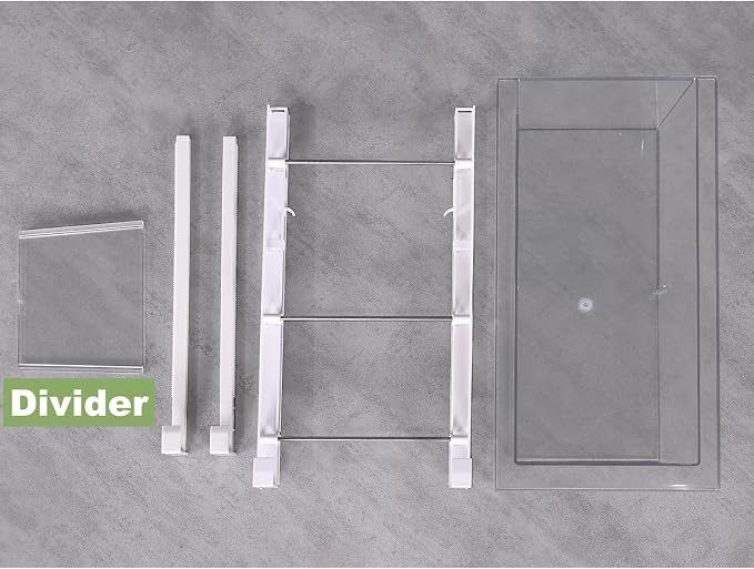 Yatmung 2 Pack Extra-Large Deli Drawer Organizer for Refrigerator Pull Out | Fridge Drawer Organizer and Storage Containers - Meat, Cheese, Produce, Fridge Sliding - Fridge Organization Bin
