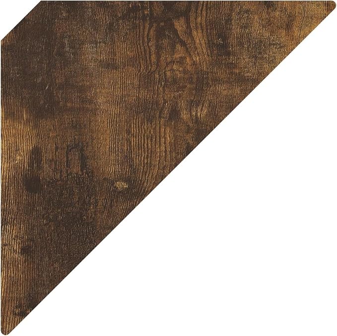Furinno Rossi Triangle Corner Floating Shelves, Wall Mount Display Shelf, Amber Pine, Set of 3 (Pack of 2)