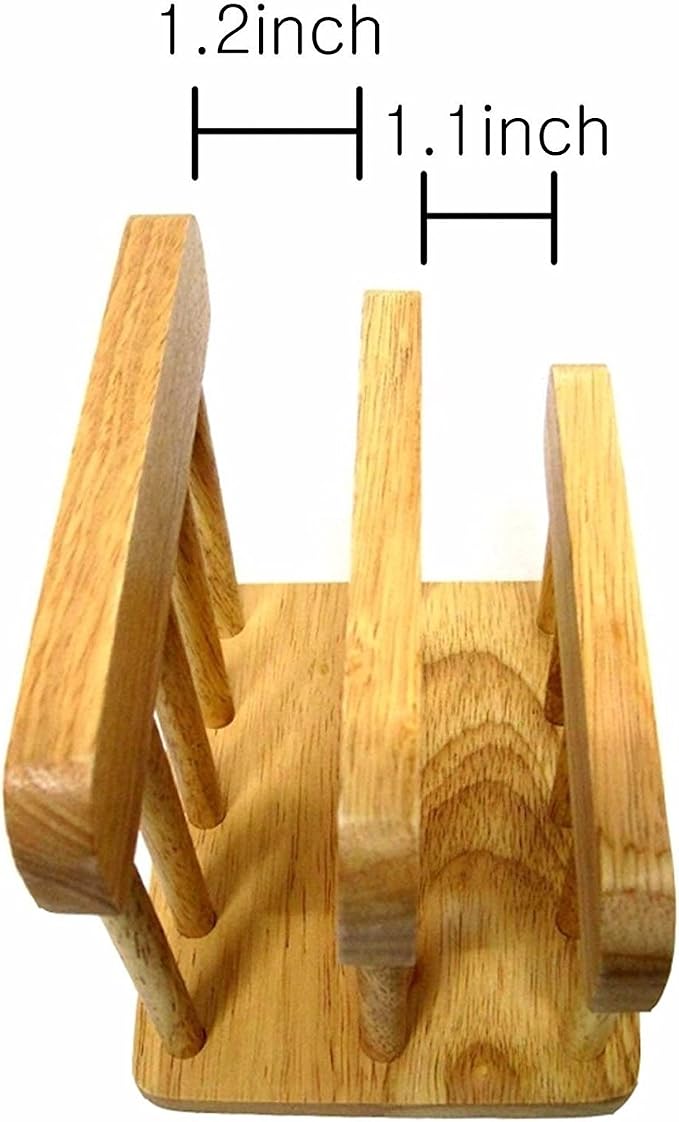LENITH Wooden Dual Cutting Board Rack Chopping Board Organizer Stand Holder Kitchen