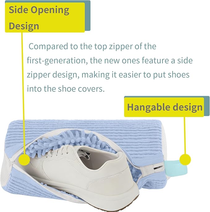 Shoe Washing Machine Bag Laundry Shoe Bag for Washer and Dryer Reusable 2pc Shoe Cleaning Bags for Sneakers 360° Deep Cleaning Machine for All Shoes Types With Invisible Zipper
