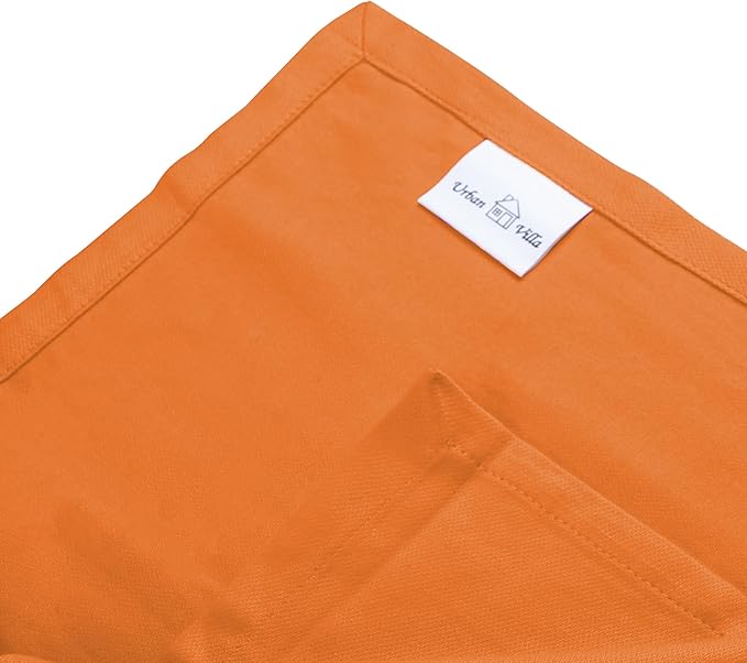 Urban Villa Kitchen Towels 100% Cotton Dish Towels for Kitchen(Set of 6)20”x30” Dish Cloths Highly Absorbent Kitchen Linen Set with Hanging Loop Perfect for Drying Dishes Cleaning Hand Towels – Orange