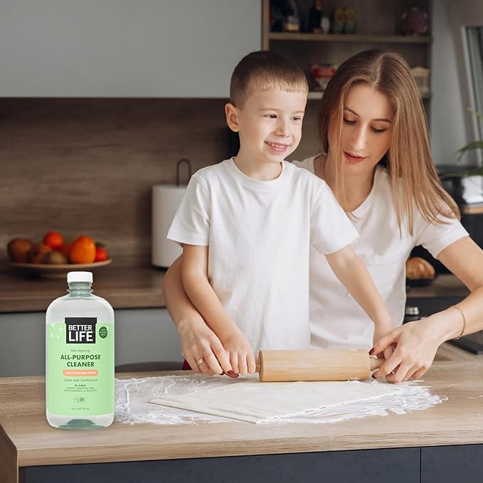 Better Life All Purpose Cleaner - Multipurpose Home and Kitchen Cleaning Spray for Glass, Countertops, Appliances, Upholstery & More - Multi-surface Spray Cleaner - 24oz (Pack of 2) Clary Sage/Citrus