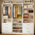 Closet System with 3 Sets, 6–15 FT Closet Organizer System with 6 Drawers, 9 Shelves & 5 Rods, Walk-In Modular Closet System, Custom Built-In Closet Kit, White