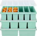Silicone Freezer Trays with Lids, 2 Cup & 1 Cup & 1/2 Cup Soup Freezer Container Molds for Freezer - Leakproof, Dishwasher, Oven Safe, Ideal for Frozen Broth, Leftovers & Meal Prep, BPA Free 3 Pack
