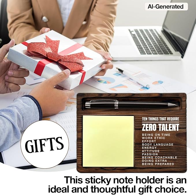 Motivational Sticky Note Holder Inspirational Gifts Self-Stick Note Pad Holders Positive Home Office Decor