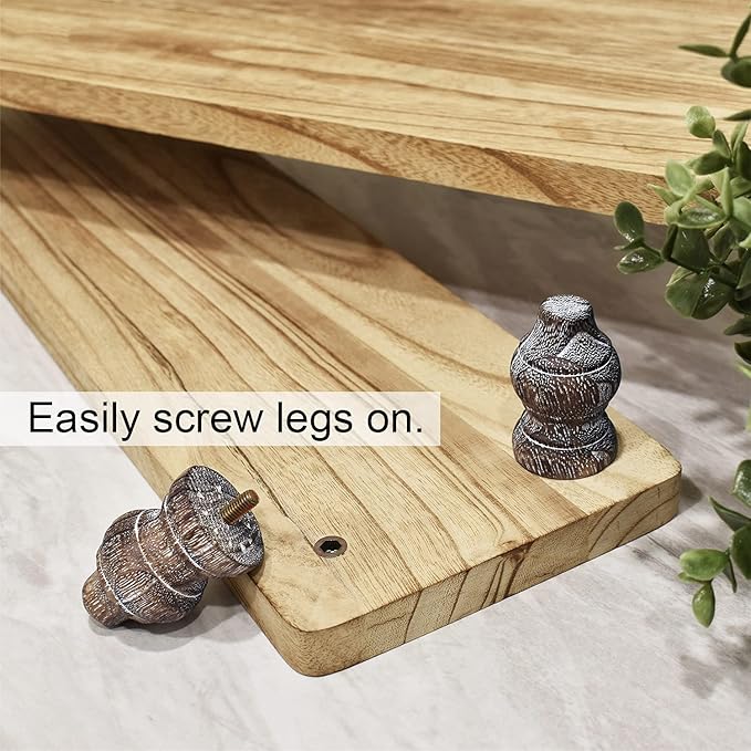 Ikee Design 2 Pcs Set Wooden Display Riser, Cupcake Dessert Display Riser | 2 Pcs Set Wooden Display Riser, Wood Cupcake Dessert Display Riser, Countertop Dessert Serving Stand, Cake Riser Stands