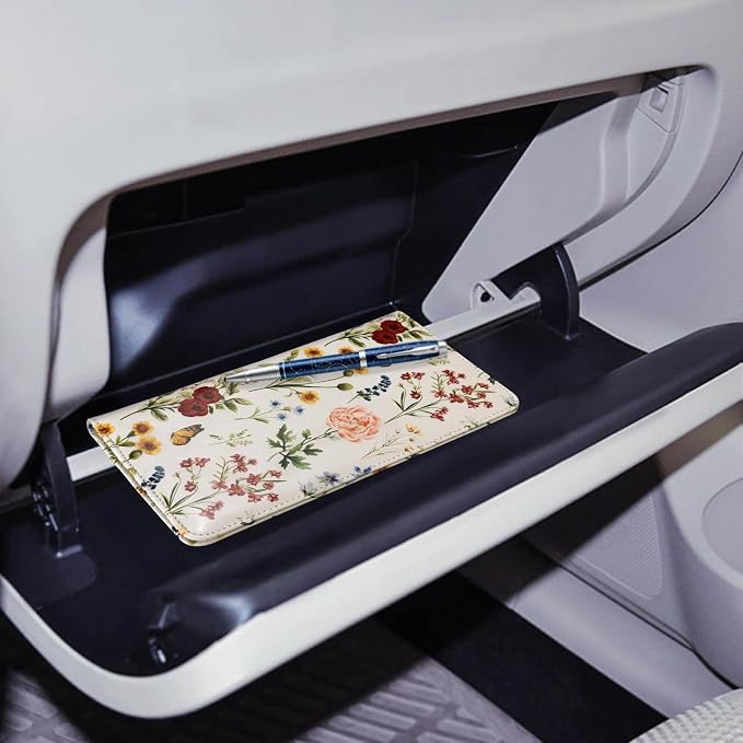CoBak Car Registration and Insurance Holder | Vehicle Glove Box Organizer, Auto Truck Compartment Document Case with Magnetic Closure for Insurance & Driver License