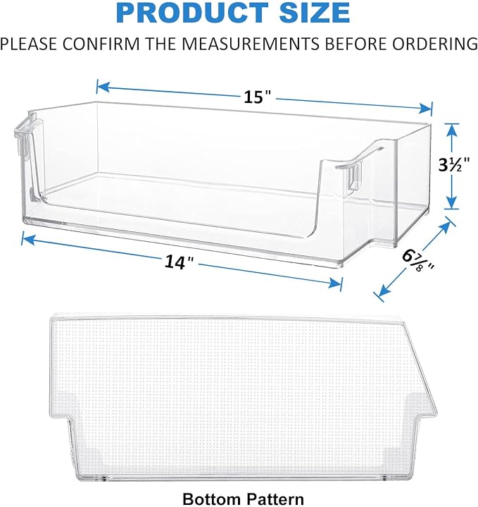 2 Pack UPGRADED W11239961 Door Shelf Bin Compatible with Whirlpool WRS321SDH WRS311SDH WRS325SDH Refrigerator, Replaces W10900538 AP6333410 PS12578777