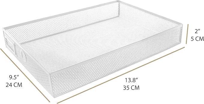 Exerz Paper Sorter 3 Drawer Wire Mesh A4 / Desk Multifunctional Desk Organiser/Multi-Layer Letter Tray - for Documents, Magazines, Notebooks and Letter (White)