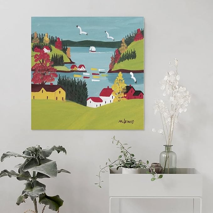 LADYIV Untitled By Maud Lewis Paintings Art Posters Canvas Wall Art Prints Poster Gifts Photo Picture Painting Posters Room Decor Home Decorative 20x20inch(50x50cm)