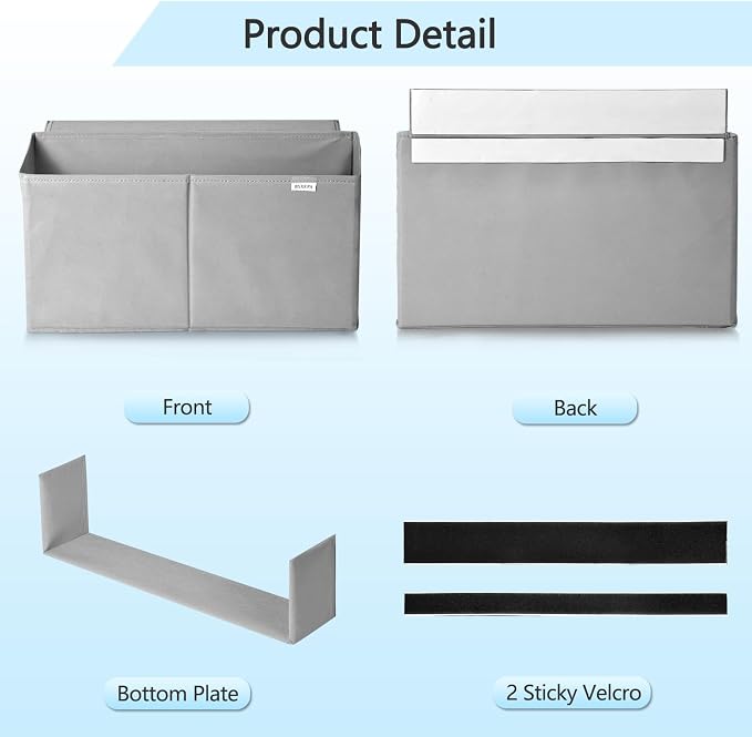 Desk Storage Bag, Table Storage Organizer For Computer, Gaming Desk, Dorm, Study Work Table (Grey)