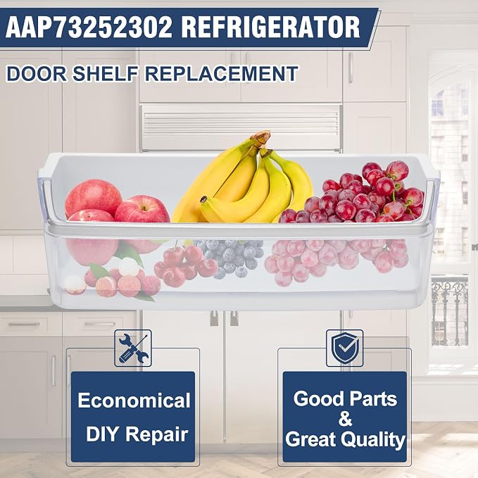 Upgrade AAP73252302 Refrigerator Door Shelf Bin (Left) Compatible with LG, Kenmore Sears Refrigerator Door Parts Replace AP5602874, AAP73252311, AAP73252306, 2652315, AAP73252305, AH3637059, EA3637059