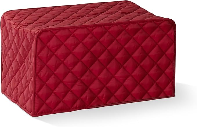 Covermates Keepsakes Rectangular Appliance Cover – Quilted Kitchen Appliance Cover for Countertop Storage – Dust Protection – Stain Resistant – Washable – Slip-On Appliance Design, Red