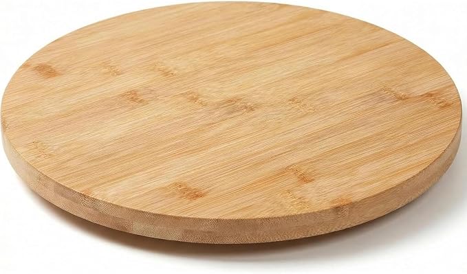 Lazy Susan Organizer for Cabinet, Pantry or Tabletop：11.8" Bamboo 360°Turntable Lazy Susan Organizer for Kitchen, Counter or Spice Rack Storage