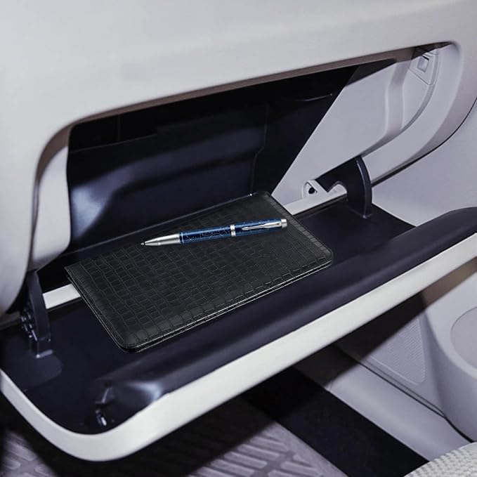 CoBak Car Registration and Insurance Holder | Vehicle Glove Box Organizer, Auto Truck Compartment Document Case with Magnetic Closure for Insurance & Driver License