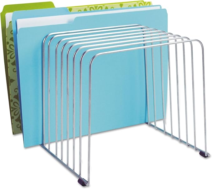 Fellowes Desktop Organizer, 11 Sections, 9" x 11.375" x 8", Wire, Silver (72012) | (72012)
