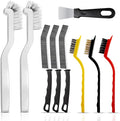 Crevice Cleaning Brush 9-Pack - Heavy Duty Hard Bristle Gap Brush for Deep Cleaning - Ultra-Thin Window Track Cleaning Tool for Shower Grout