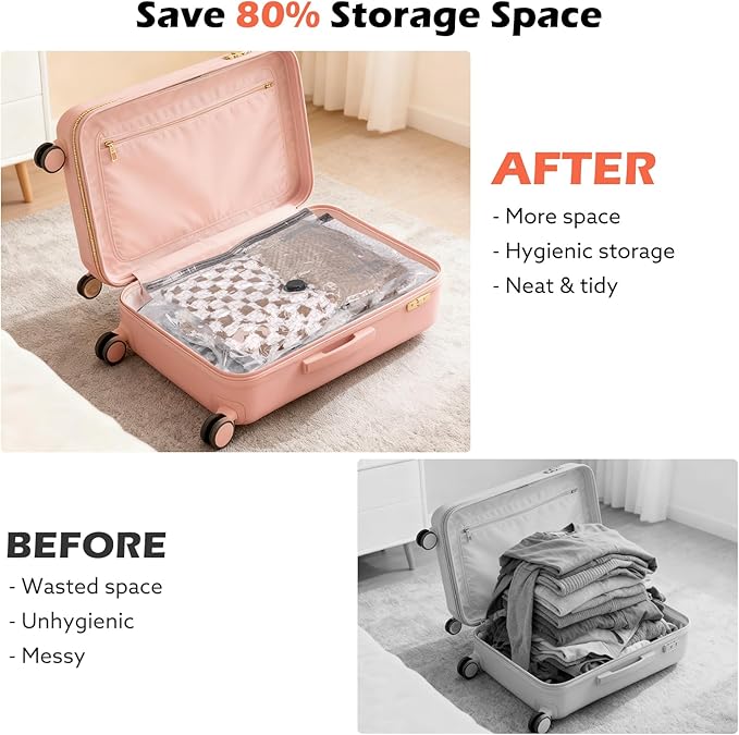 Vacuum Storage Bags Jumbo with Wireless Charging Air Pump, 10 Pack Vacuum Seal Bags 27.6x39.4 inches, Compression Bags for Blankets, Comforters, Pillows, Bedding,Down Jacket, Clothes Storage