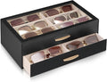 Lolalet Enlarged Sunglasses Organizer for women | Multi Eyewear Storage Box, Eye Glasses Case Display Holder with Clear Lid for Eyeglass Collection