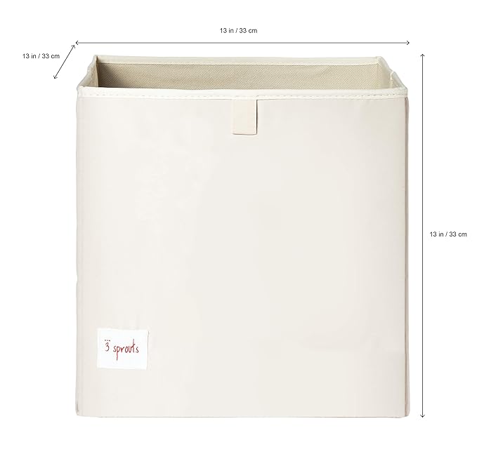 3 Sprouts Toy Storage Organizer: Toy Box Cube Organizer for Playroom, Nursery - Foldable Storage Bin - Owl