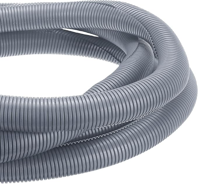 DMiotech 20ft Wire Loom Split Tubing 2 Inch(50.8mm) ID, Cord Protectors from Pet Flexible Conduit Cable Management for Office Home Garden, Gray