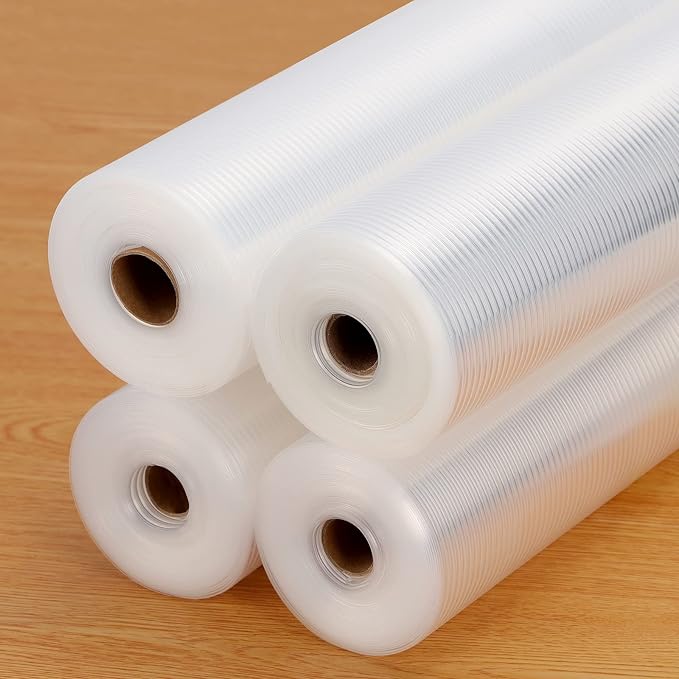 Anoak Shelf Liner Cabinet Liner, Non Adhesive Drawer Liner, Washable 12 Inch x 20 FT x 4Rolls Waterproof Durable Non-Slip Shelf Liner for Kitchen, Drawer, Refrigerator