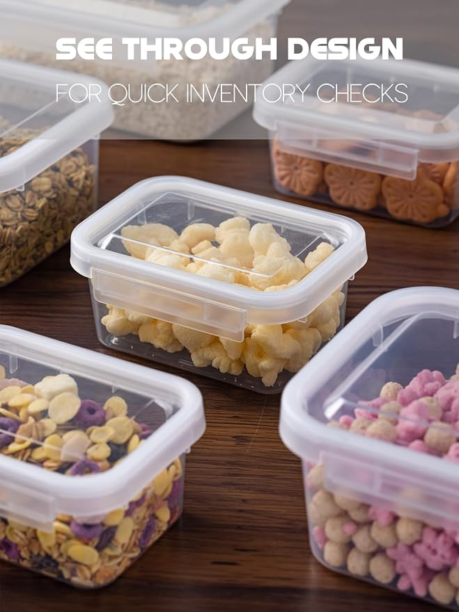 LivLab Mker 13 Sets Food Storage Containers with Lids - Reusable Meal Prep Containers Bpa-Free Freezer Lunch Boxes for Leftovers, Snack, Fruits, Salad (10 Large + 3 Small)