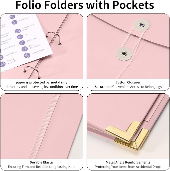 Important Document Organizer – Emergency File Folder Protect Your Family’s Legacy with 3-Ring and Label Pockets, Perfect for Home Office Filing and Gift Giving on Special Occasions
