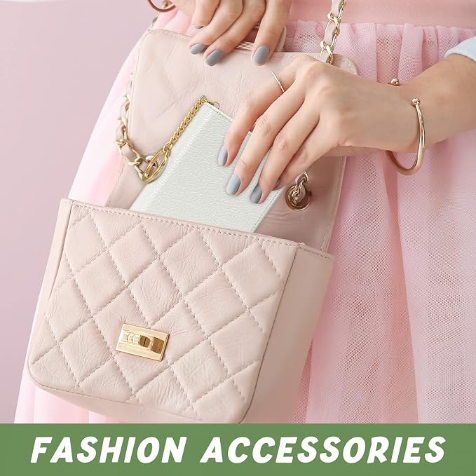 Aiawoxc Credit Card Holder for Women, Small RFID Wallet Slim Leather Business Card Organizer Case with Zipper and Keychain, White