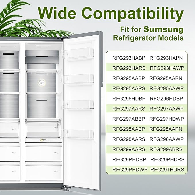 DA97-06419C Refrigerator Door Shelf Bin (Right) Compatible with Samsung Refrigerator Door Shelf Basket Replace DA63-04314, DA63-04316, AP4567198, PS4174247 Fit for RFG293HAPN, RFG295AABP, RFG296HDPN