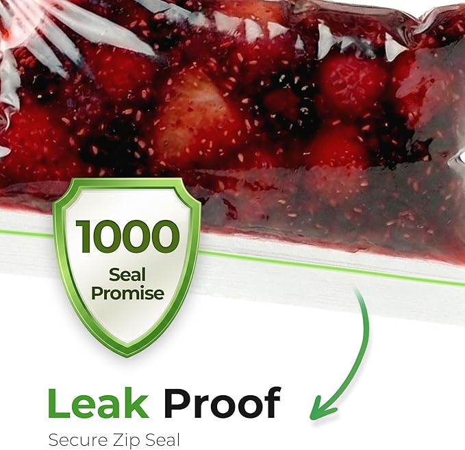 Snack Bags – 300 Count Resealable Extra Strong 2 Mil Leak Proof, Zipper Snack Baggies, Plastic Snack Bags for Food Storage, 6 1/2" x 3 1/4"
