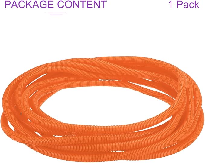 DMiotech 10ft Wire Loom Split Tubing 3/4 Inch(19.1mm) ID, Cord Protectors from Pet Flexible Conduit Cable Management for Office Home Garden, Orange