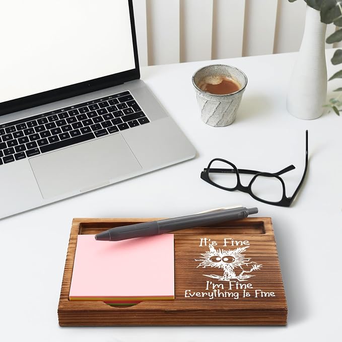 Funny Quotes Office Sticky Note Holder, Cute Humor Sticky Note Holder, Thank You Appreciation Gifts Friends Women Men Coworkers Office Desk Self-Stick Note Pad Holders GSH422