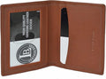 Leatherboss Slim Thin Leather Credit Card Id Mini Wallet Holder Bifold Driver's License Safe (Chocolate)