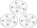uxcell 3Pack Acrylic Lazy Susan Turntable, 2.5" Spinner Lazy Susan Turntable Organizer, Acrylic Ball Bearing Rotating Tray for Pantry Spice Rack Decorating, Clear