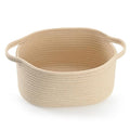 Happyiren Cute Woven Gift Basket – Beige Empty Gift Basket for Nursery, Baby Shower Gifts, Birthday, Wedding, Burr Baskets for Valentines Day,, Decorative Storage Bin for Toys, Diapers, Books