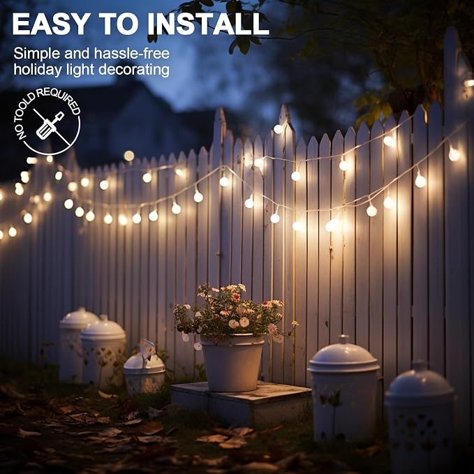 Hetyue Hooks for Outdoor String Lights Clips: 40Pcs Heavy Duty Light Hook | Outside Clear Cord Holders with Waterproof Adhesive Strips - Sticky Clip for Hanging Christmas Lighting Outdoors