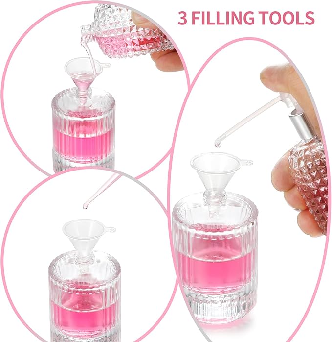 2 Pack 30ml 50ml Empty Glass Spray Bottles, Refillable Fine Mist Atomizer Portable Travel Cologne Atomizers Fragrance Containers Sprayer for Perfume(50ML White cap and 30ML White cap)