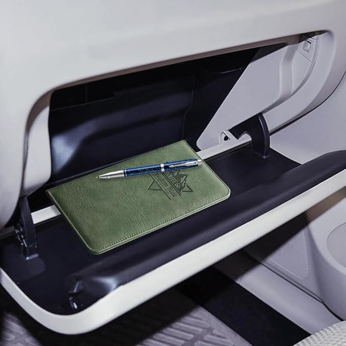 CoBak Car Registration and Insurance Holder | Vehicle Glove Box Organizer, Auto Truck Compartment Document Case with Magnetic Closure for Insurance & Driver License