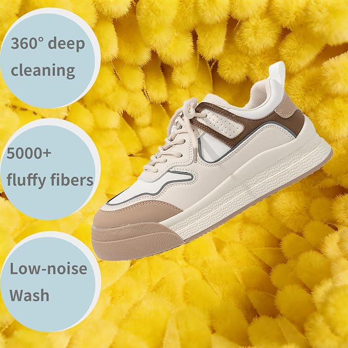 Shoe Washing Machine Bag Laundry Shoe Bag for Washer and Dryer Reusable 2pc Shoe Cleaning Bags for Sneakers 360 Deep Cleaning for All Shoes Types with Invisible Zipper