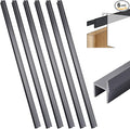 Leinuosen 6 Pcs File Cabinet Rails PVC Hanging Black Document Cabinet Rails for Drawer Sides Letter Size Office File Drawer Holder Organizer Storage, 15.8 Inches Long(1/2 Inch Wide)