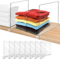 11 Inches Tall [Extra Tall Version] Shelf Dividers for Closet Organization and Storage, 8 Pack Purse Organizer for Closet Acrylic Bookshelf for Organization, Perfect for Sweater Shirts Handbags