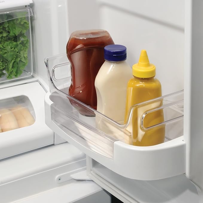 iDesign Plastic Condiment Organizer with Handles, Clear | For Fridge, Made in USA