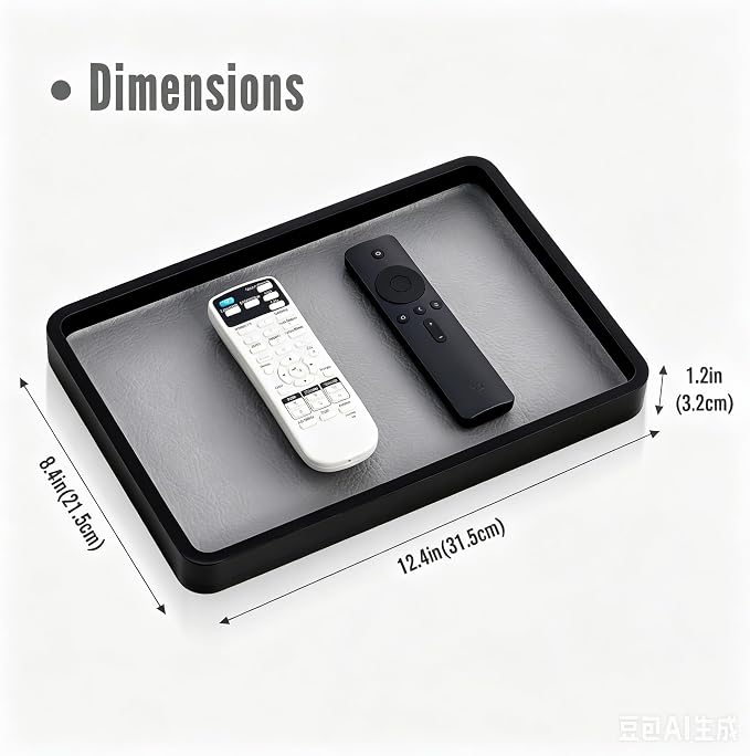 ProCase Wood Valet Tray for Men, Key Tray, Desk & Nightstand -Black | Wood Catch-All EDC Tray for Nightstand Decor, Desk & Entryway, Holds Keys, Wallets, Watches, Phones & Coins