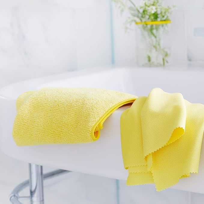 E-Cloth Bathroom Cleaning Kit, Premium Microfiber Cleaning Cloth, Ideal Bathroom, Shower and Bathtub Cleaner, Washable and Reusable, 100 Wash Guarantee