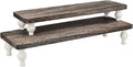 Ikee Design 2 Pcs Set Wooden Display Riser, Cupcake Dessert Display Riser, Countertop Centerpiece Dessert Serving Stand, Artificial Plant Pot Display Stand for Garden Decor, Coffee Color | Set of 2 wood display risers presents desserts, jewelry, plants...