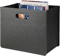 HofferRuffer Magazine Basket Holder, Foldable Magazine Rack, Document File Holder Organizer, File Folder, Newspaper Storage Bin Organizer for Home or Office(Black)