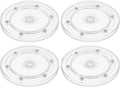 uxcell 4Pcs Acrylic Lazy Susan Turntable, 5.5 Inch Clear Turntable Organizer Ball Bearing 360 Degree Rotating Tray for Spice Rack Table Cake Kitchen Pantry Decorating Bathrooms